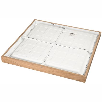 Brilagi - LED ljusreglerad taklampa till badrum WOODY FRAME LED/50W/230V ek 60x60 cm 3000-6000K IP44 + fjärrkontroll