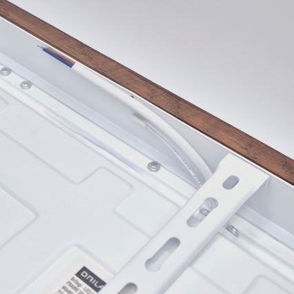 Brilagi - LED ljusreglerad taklampa till badrum WOODY FRAME LED/50W/230V ek körsbär 60x60 cm 3000-6000K IP44 + fjärrkontroll