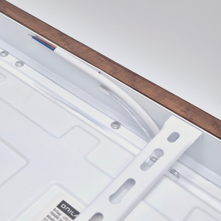 Brilagi - LED ljusreglerad taklampa till badrum WOODY FRAME LED/50W/230V ek körsbär 60x60 cm 3000-6000K IP44 + fjärrkontroll