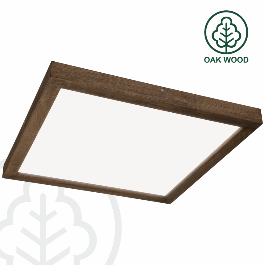 Brilagi - LED ljusreglerad taklampa till badrum WOODY FRAME LED/50W/230V ek 60x60 cm 3000-6000K IP44 + fjärrkontroll