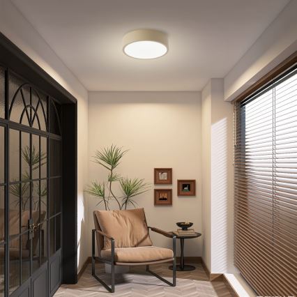 Brilagi - Dimbar LED-taklampa POOL LED/18W/230V 3000-6000K 20 cm beige + fjärrkontroll