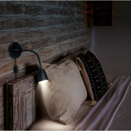 Brilagi - LED Dimbar liten vägglampa LED/4W/230V svart