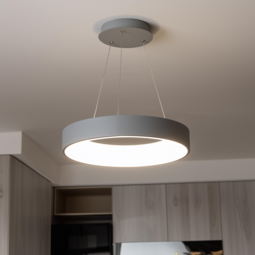 Brilagi - LED Dimbar ljuskrona med upphängning FALCON LED/80W/230V 3000-6500K grå+fjärrkontroll