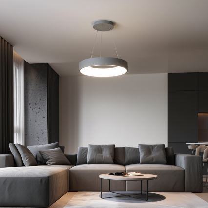 Brilagi - LED Dimbar ljuskrona med upphängning FALCON LED/80W/230V 3000-6500K grå+fjärrkontroll