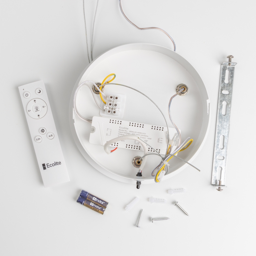 Brilagi - LED Dimbar ljuskrona med upphängningsrem LED/40W/230V 3000-6500K vit+ RC