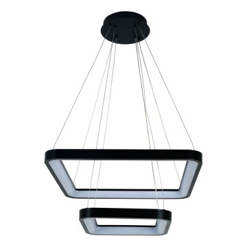 Brilagi - LED dimbar pendel på vajer FALCON SLIM LED/78W/230V 3000-6500K 50x50 cm svart + fjärrkontroll