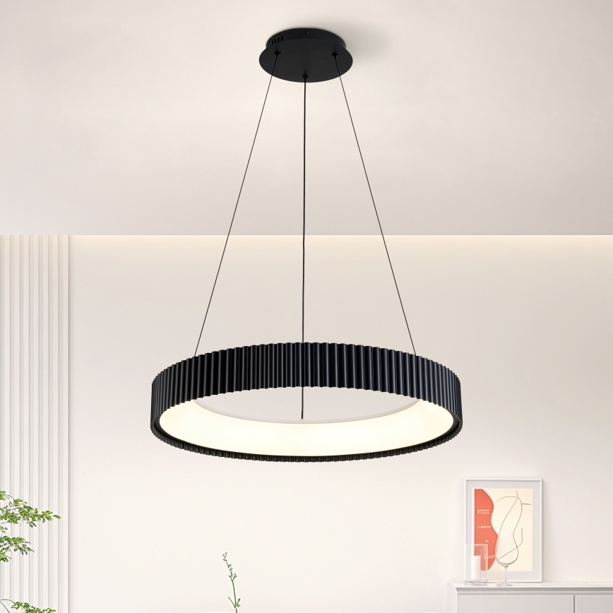 Brilagi - LED-dimmbar taklampa på vajer FALCON MODERN LED/54W/230V 3000–6500K Ø 60 cm svart + fjärrkontroll