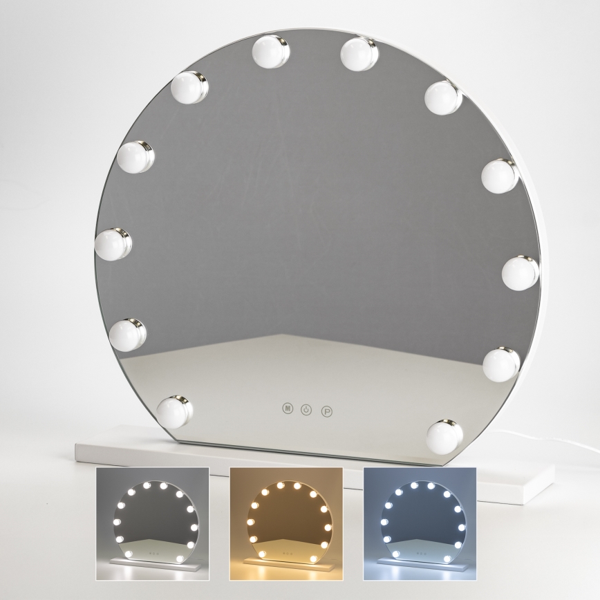 Brilagi - LED Dimbart sminkespegel HOLLYWOOD LED/12W/230V 3000/4000/6500K