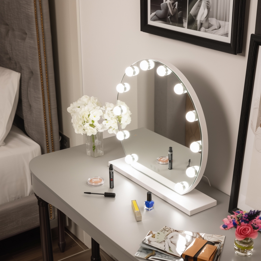 Brilagi - LED Dimbart sminkespegel HOLLYWOOD LED/12W/230V 3000/4000/6500K