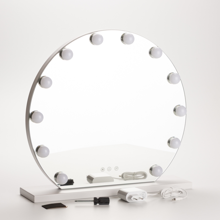 Brilagi - LED Dimbart sminkespegel HOLLYWOOD LED/12W/230V 3000/4000/6500K