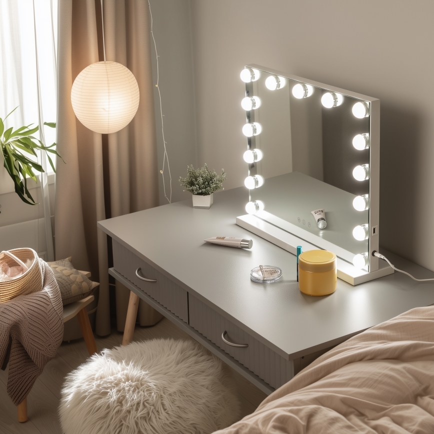 Brilagi - LED Dimbart sminkespegel HOLLYWOOD LED/15W/230V 3000/4000/6500K