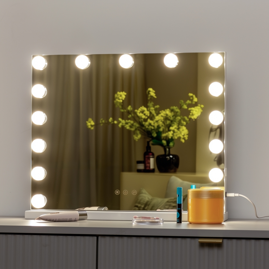 Brilagi - LED Dimbart sminkespegel HOLLYWOOD LED/15W/230V 3000/4000/6500K