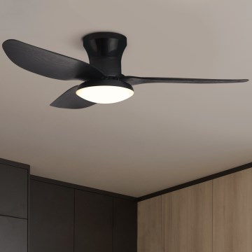 Brilagi - LED Dimbar takfläkt LED/30W/230V 3000-6500K svart + fjärrkontroll