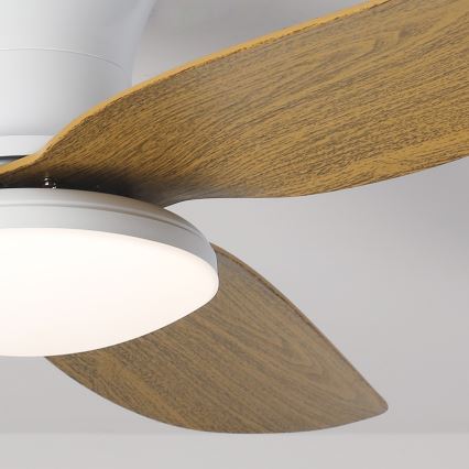 Brilagi - LED Dimbar takfläkt LED/30W/230V 3000-6500K vit/brun + fjärrkontroll