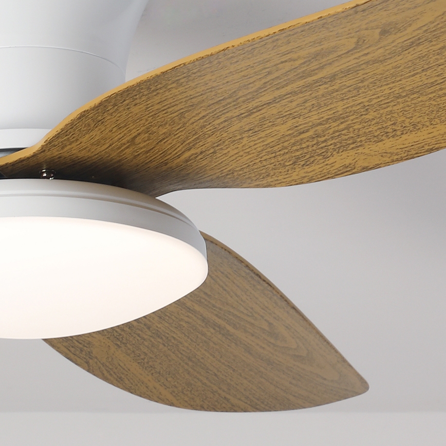 Brilagi - LED Dimbar takfläkt LED/30W/230V 3000-6500K vit/brun + fjärrkontroll