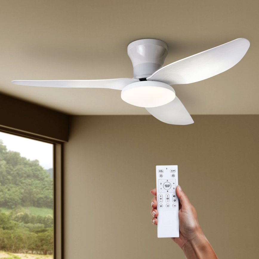Brilagi - LED Dimbar takfläkt LED/30W/230V 3000-6500K vit + fjärrkontroll