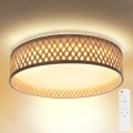 Brilagi - LED dimbar taklampa CAMILA LED/48W/230V 3000-6500K bambu Ø 40 cm + fjärrkontroll