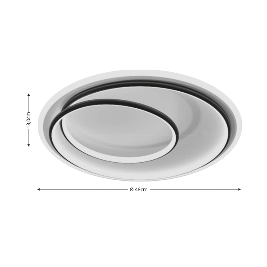 Brilagi - Dimbart LED-takarmatur FLARE LED/38W/230V Ø 48 cm 3000–6000 K + fjärrkontroll