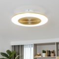 Brilagi - LED dimbar taklampa med fläkt AURA LED/38W/230V 3000-6000K guld + fjärrkontroll