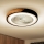 Brilagi - LED Dimbar taklampa med fläkt LED/30W/230V 3000-6500K svart/ek + fjärrkontroll