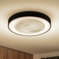 Brilagi - LED Dimbar taklampa med fläkt LED/30W/230V 3000-6500K svart + fjärrkontroll
