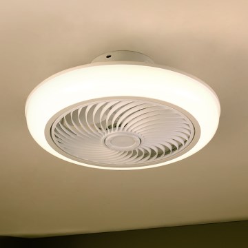 Brilagi - LED Dimbar taklampa med fläkt LED/30W/230V 3000-6500K vit + fjärrkontroll