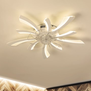 Brilagi - LED Dimbar taklampa med fläkt LED/50W/230V 3000-6500K vit + fjärrkontroll