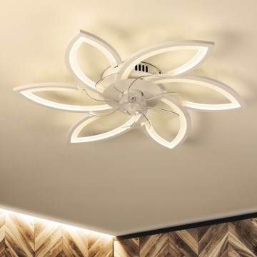 Brilagi - LED Dimbar taklampa med fläkt LED/50W/230V 3000-6500K vit + fjärrkontroll