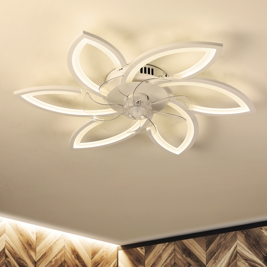 Brilagi - LED Dimbar taklampa med fläkt LED/50W/230V 3000-6500K vit + fjärrkontroll