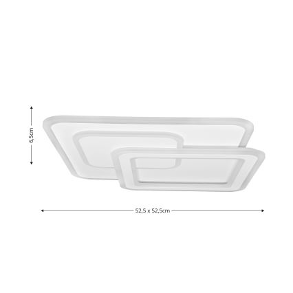 Brilagi - LED Dimbar taklampa MODERN LED/80W/230V 2700-6500K 52,5x52,5 cm + fjärrkontroll
