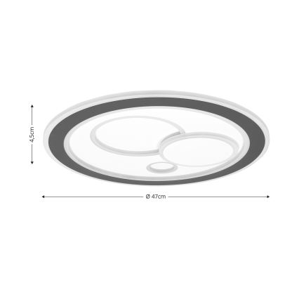 Brilagi - LED Dimbar taklampa MODERN LED/89W/230V 2700-6500K diameter 47 cm + fjärrkontroll