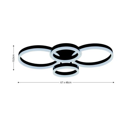 Brilagi - LED Dimbar taklampa ORBITS LED/49W/230V 3000/4000/6000K + fjärrkontroll