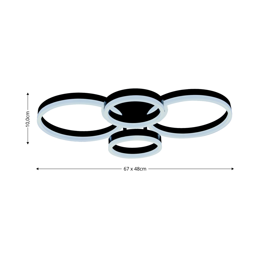 Brilagi - LED Dimbar taklampa ORBITS LED/49W/230V 3000/4000/6000K + fjärrkontroll