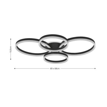 Brilagi - LED Dimbar taklampa ORBITS LED/52W/230V 3000/4000/6000K + fjärrkontroll