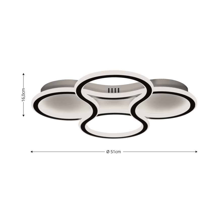 Brilagi - LED Dimbar taklampa ORELLI LED/53W/230V 3000/4000/6000K + fjärrkontroll