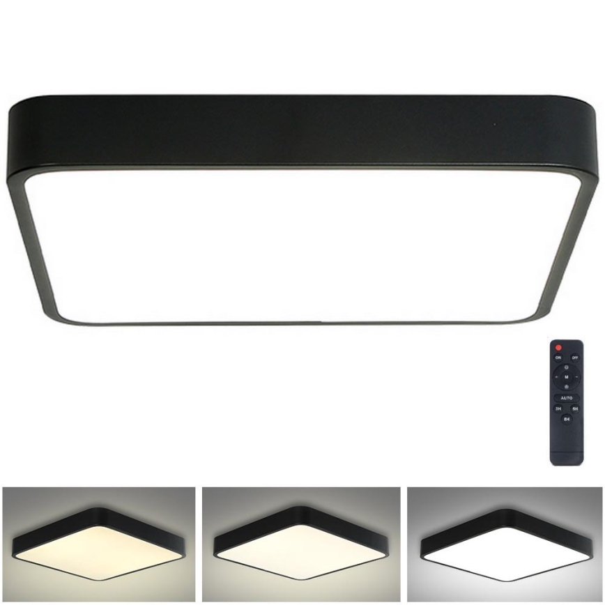Brilagi - LED Dimbar taklampa POOL LED/48W/230V 3000-6000K 50x50 cm svart + fjärrkontroll