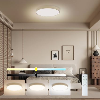Brilagi - LED Dimbar Taklampa POOL SMART LED/48W/230V Ø 40 cm Wi-Fi Tuya beige + fjärrkontroll