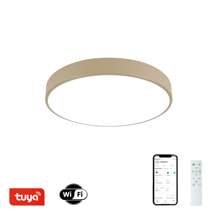 Brilagi - LED Dimbar Taklampa POOL SMART LED/48W/230V Ø 40 cm Wi-Fi Tuya beige + fjärrkontroll
