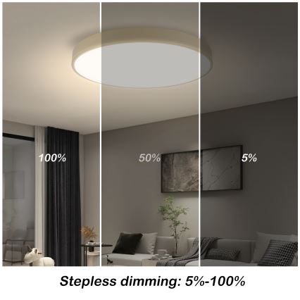 Brilagi - LED Dimbar taklampa POOL SMART LED/60W/230V 3000-6000K 50 cm Wi-Fi Tuya beige + fjärrkontroll