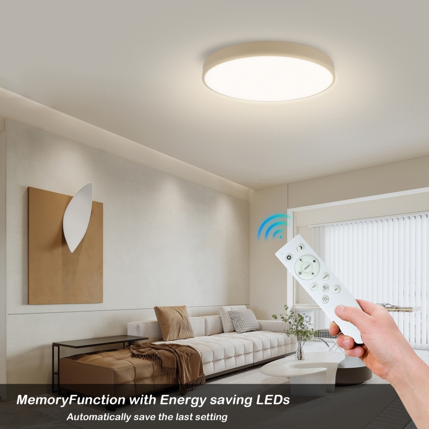 Brilagi - LED Dimbar taklampa POOL SMART LED/60W/230V 3000-6000K 50 cm Wi-Fi Tuya beige + fjärrkontroll