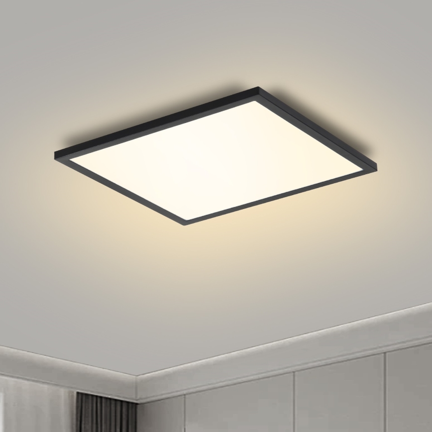 Brilagi - LED Dimbar taklampa SLIMFRAME LED/25W/230V 30x30 cm 3000-6000K svart + fjärrkontroll