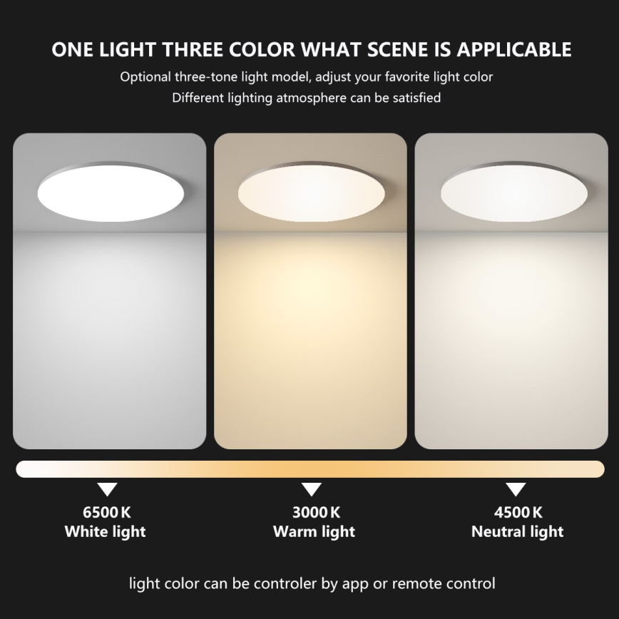 Brilagi - LED Dimbar taklampa SMART LED/24W/230V 2700-6500K Wi-Fi Tuya + fjärrkontroll