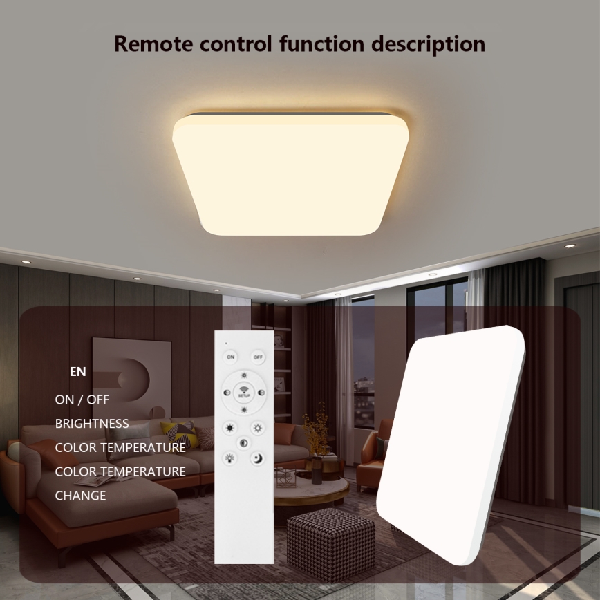 Brilagi - LED Dimbar taklampa SMART LED/28W/230V 2700-6500K Wi-Fi Tuya + fjärrkontroll