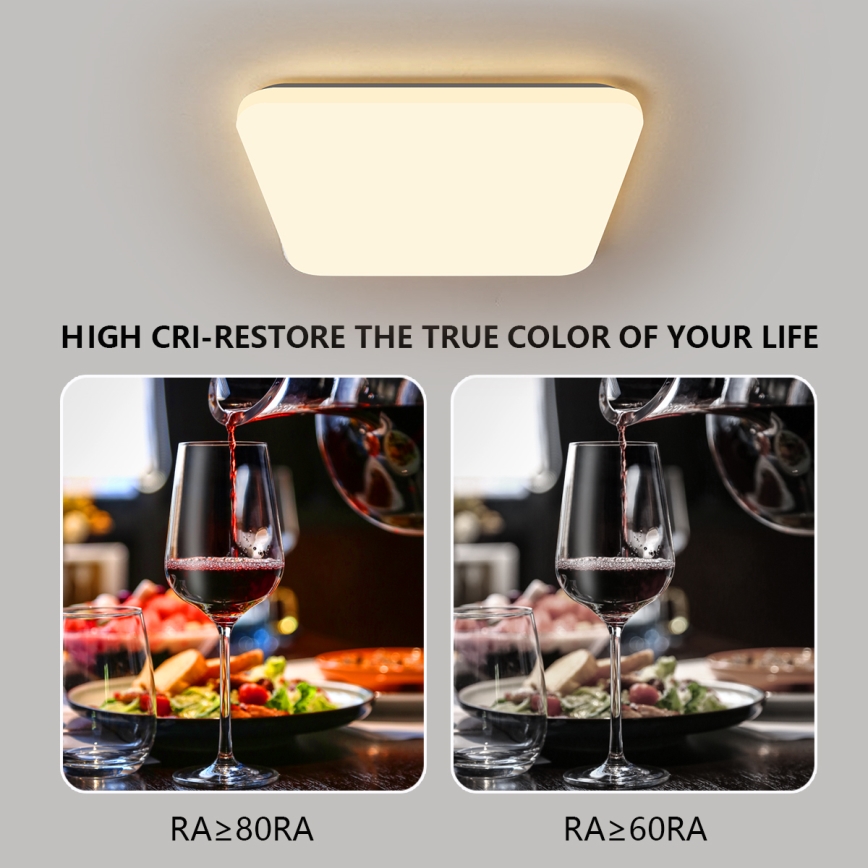 Brilagi - LED Dimbar taklampa SMART LED/28W/230V 2700-6500K Wi-Fi Tuya + fjärrkontroll