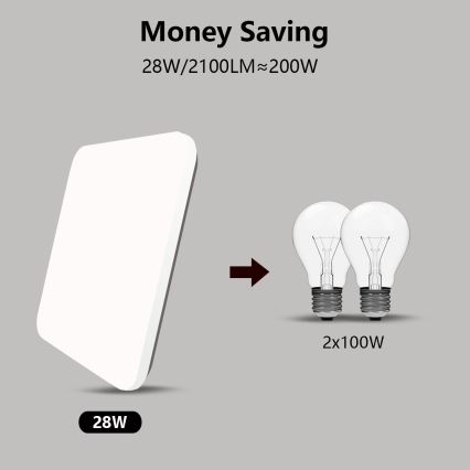 Brilagi - LED Dimbar taklampa SMART LED/28W/230V 2700-6500K Wi-Fi Tuya + fjärrkontroll