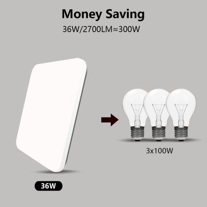 Brilagi - LED Dimbar taklampa SMART LED/36W/230V 2700-6500K Wi-Fi Tuya + fjärrkontroll