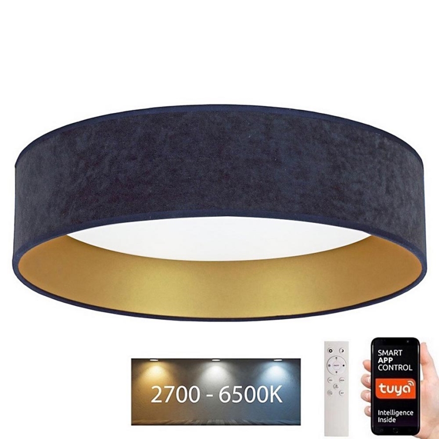 Brilagi - LED Dimbar taklampa VELVET SMART LED/24W/230V diameter 45 cm 2700-6500K Wi-Fi Tuya blå/grön + fjärrkontroll