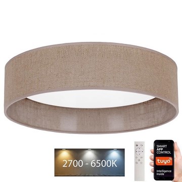 Brilagi - LED Dimbar taklampa VELVET SMART LED/24W/230V diameter 45 cm 2700-6500K Wi-Fi Tuya brun + fjärrkontroll