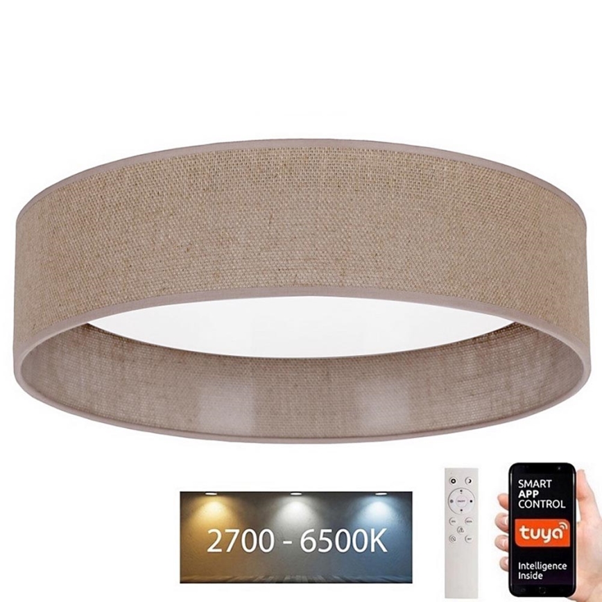 Brilagi - LED Dimbar taklampa VELVET SMART LED/24W/230V diameter 45 cm 2700-6500K Wi-Fi Tuya brun + fjärrkontroll