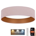 Brilagi - LED dimbar taklampa VELVET SMART LED/24W/230V Ø 45 cm 2700-6500K Wi-Fi Tuya rosa/guld + fjärrkontroll